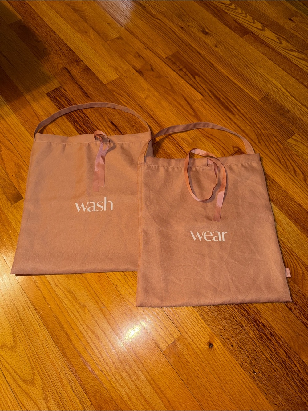 Wash & Wear Pink Travel Tote Bag Set -